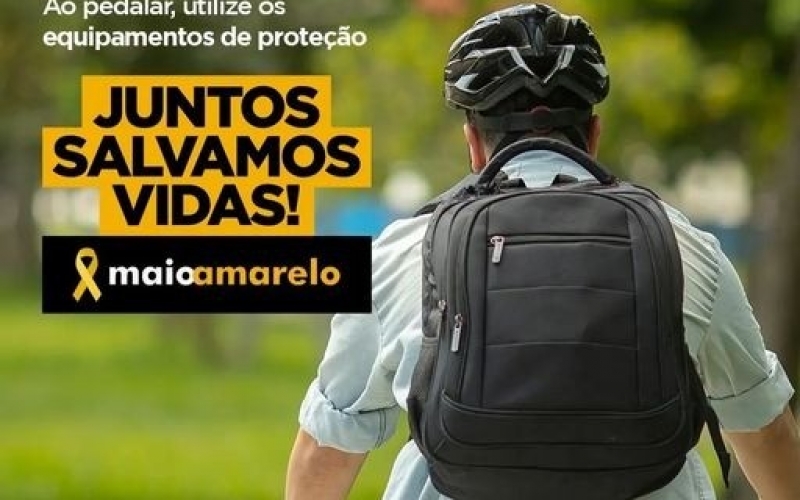 Campanha Maio Amarelo alerta ciclistas para uso de equipamentos de segurança